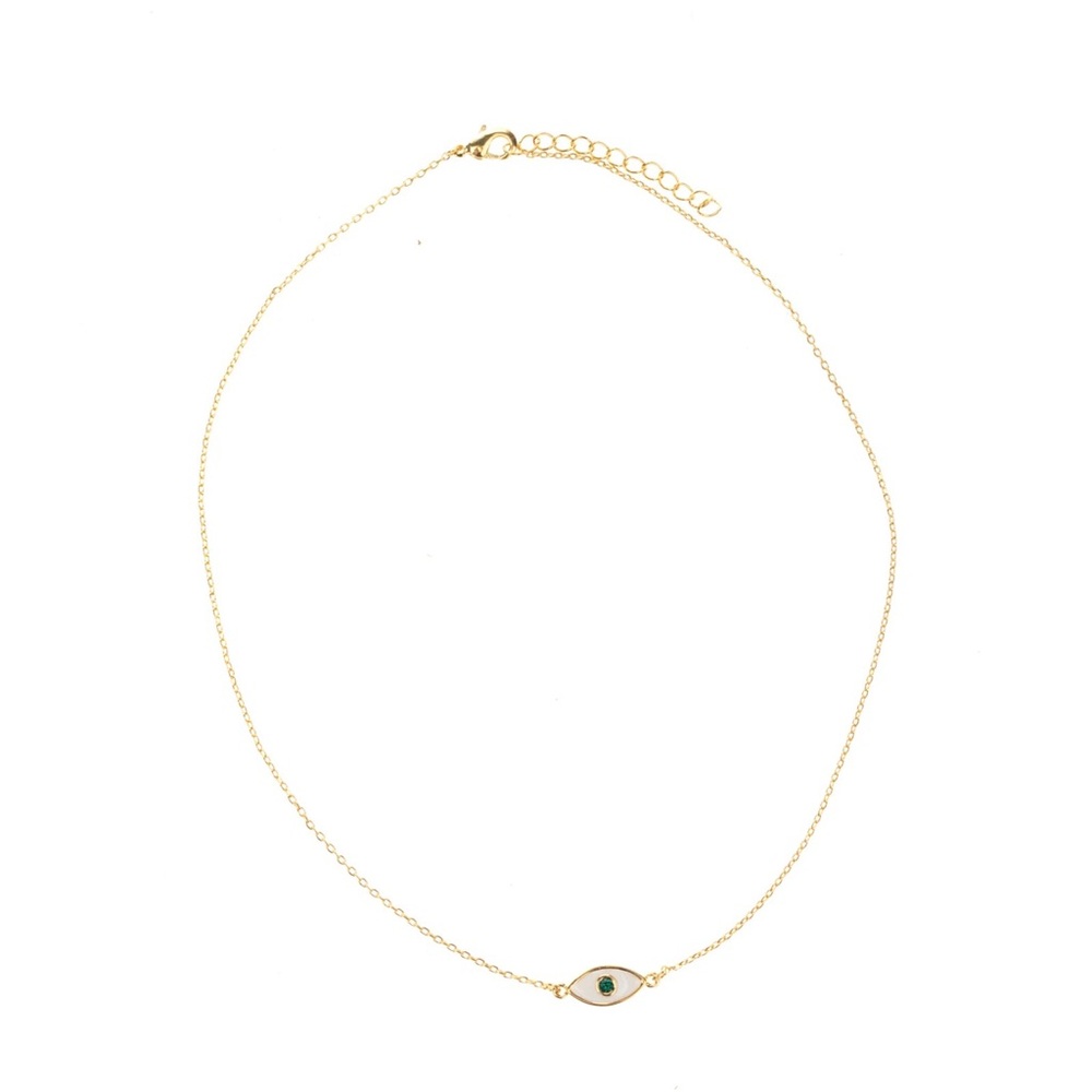EYLAND white enamel evil eye charm choker necklace bracelet gold chain